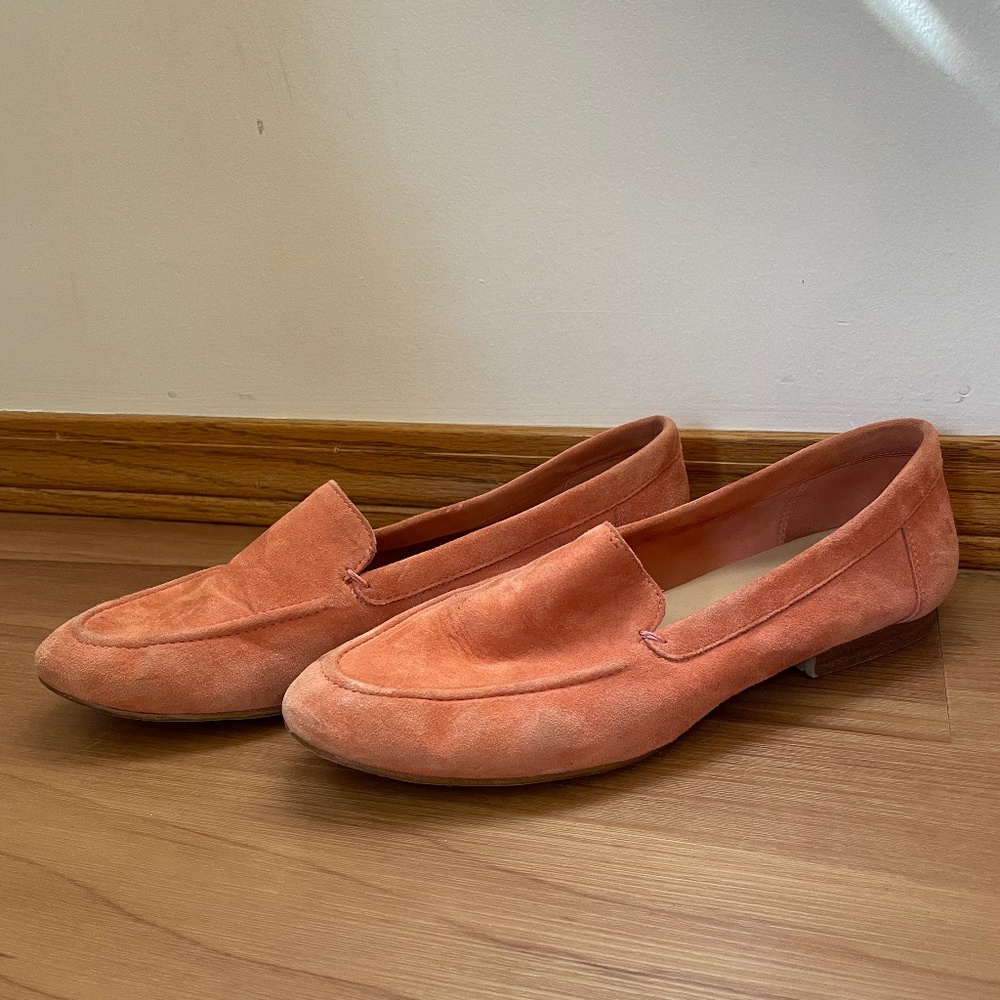Pink suede aldo flats. Size 7